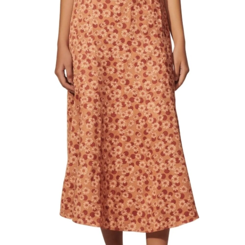 NWT Sandro Pascaline Floral & Polka Dot Midi Skirt in Antique Rose L $ 340 - Picture 10 of 13